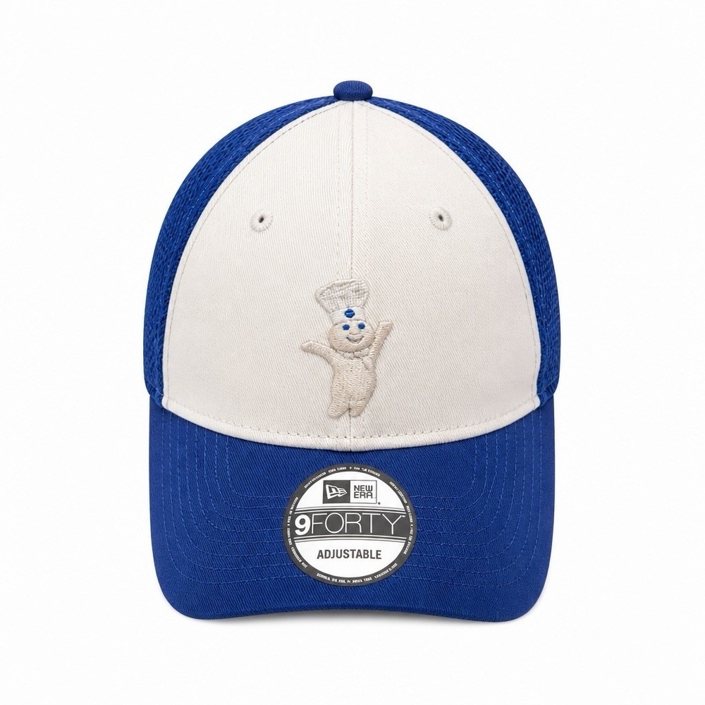 New‎ Era 9FORTY Pillsbury Doughboy Baseball Trucker Hat Snapback Adjustable Blue